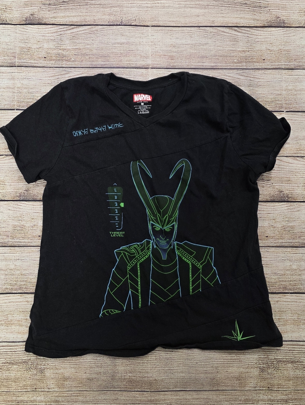 Marvel Epcot Exclusive Loki Black‎ Graphic Tee Size Medium